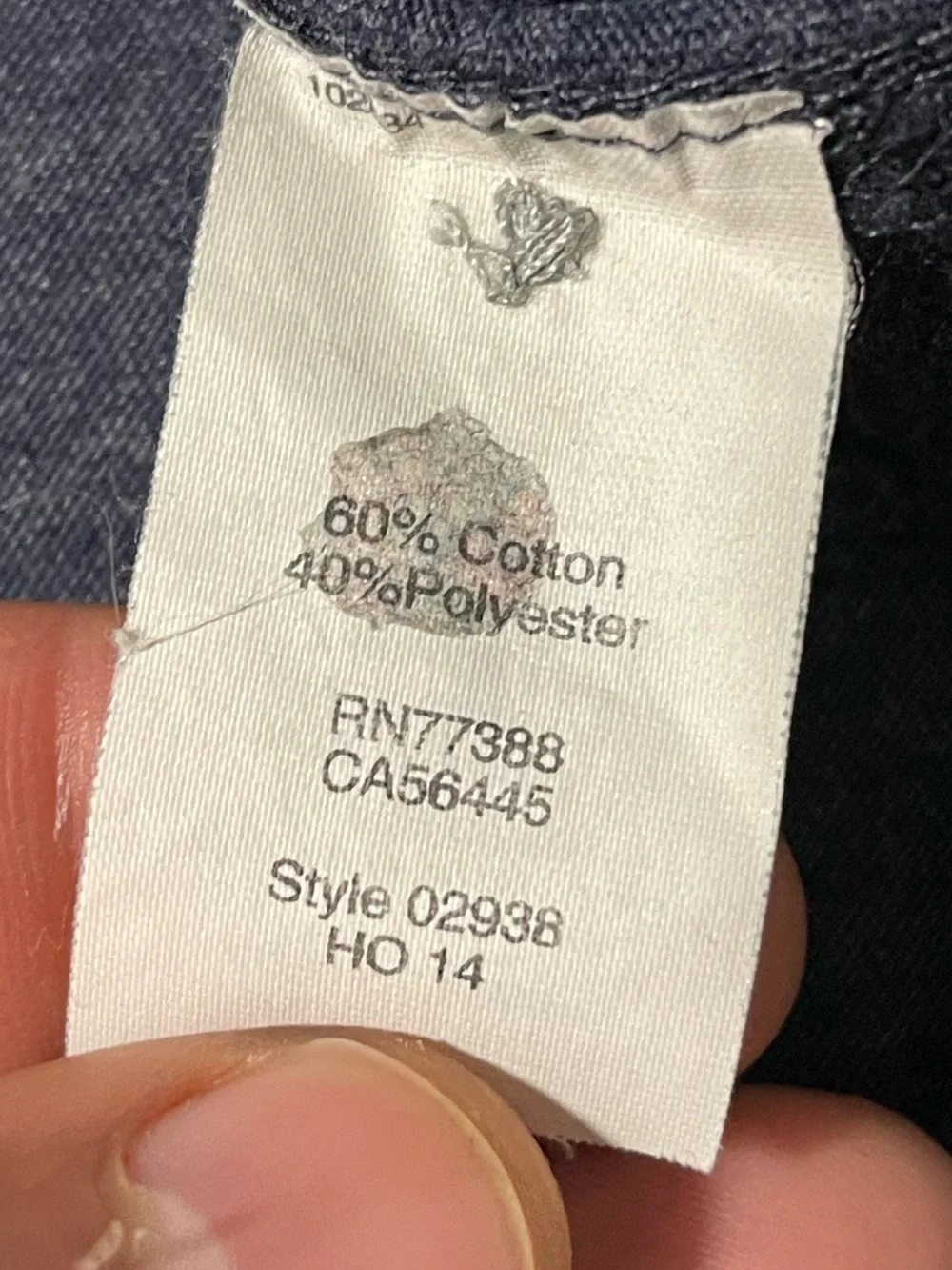Like New! J.Crew Heathered Navy Long-Sleeve Hanley Shirt